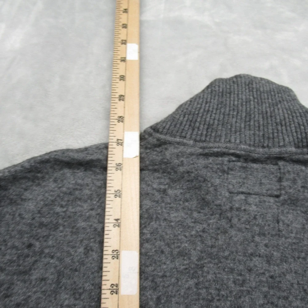 The North Face Wool Sweater Mens Large Gray Blend Quarter Zip Soft Warm VTG Rare